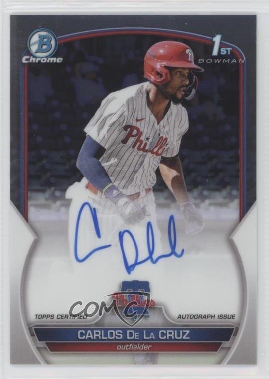 2023 Bowman Chrome Prospect Auto Carlos De La Cruz #CPA-CDC Auto z7d