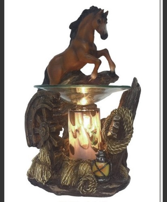 #ad #ad Farmhouse Horse Oil Burner Wax Melt Warmer – Rustic Western Decor Accent $44.00