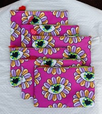 6 pc Ipsy Glam Bag Lot  June 2025  Makeup / Cosmetic  Pink Flower Heart Eyes