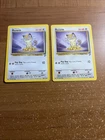 Pokemon Card Meowth 80/130 Base Set 2 Unlimited  Common WOTC Cards (x2)