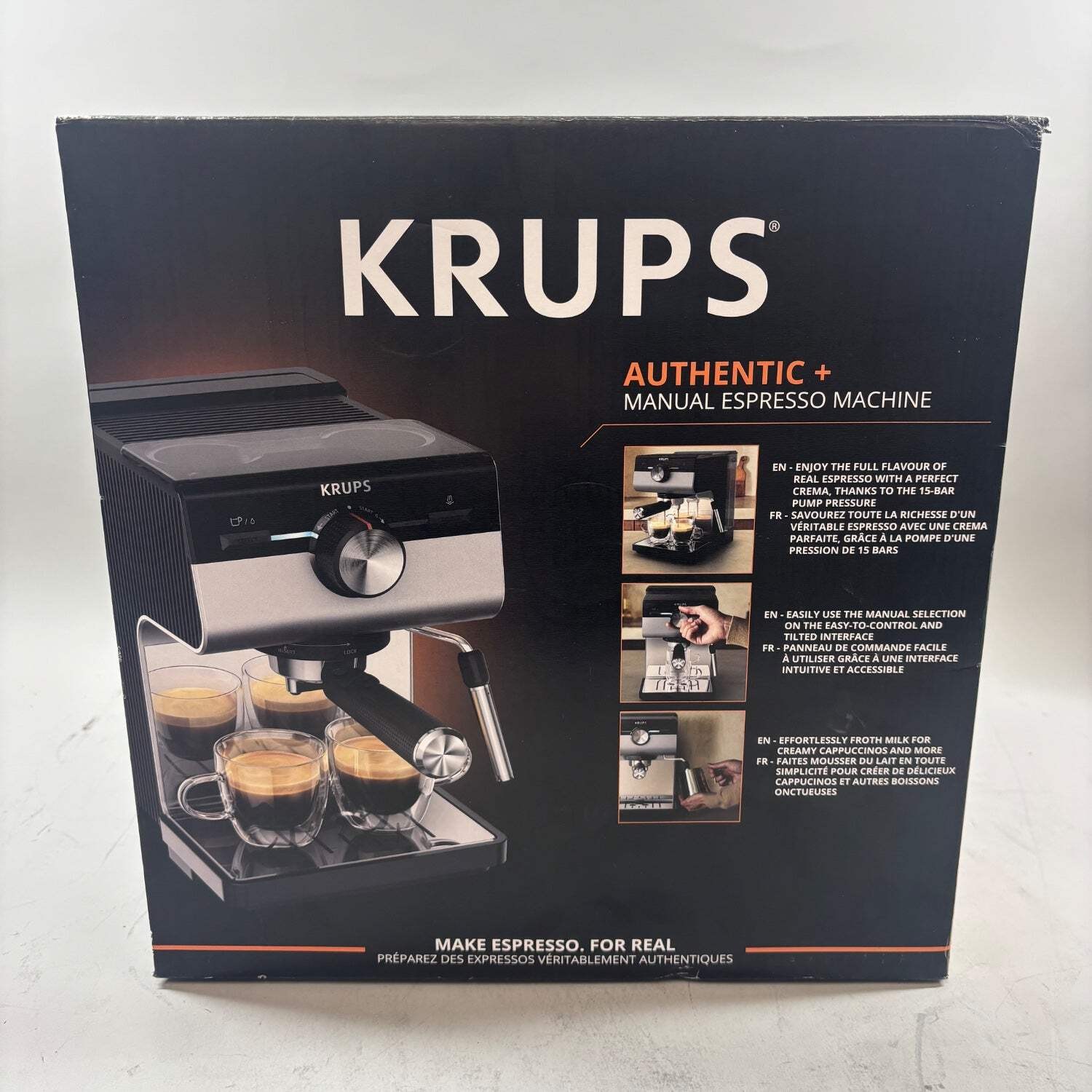 New Krups Authentic + XP384 Manual Espresso Machine