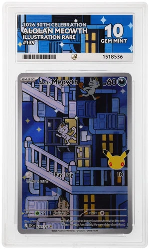 Alolan Meowth 139/128 ACE graded card