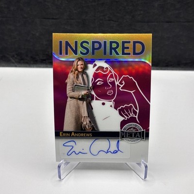 Erin Andrews AUTO 2025 Leaf Metal Women of Sport #3/3 Inspired Pink Prismatic