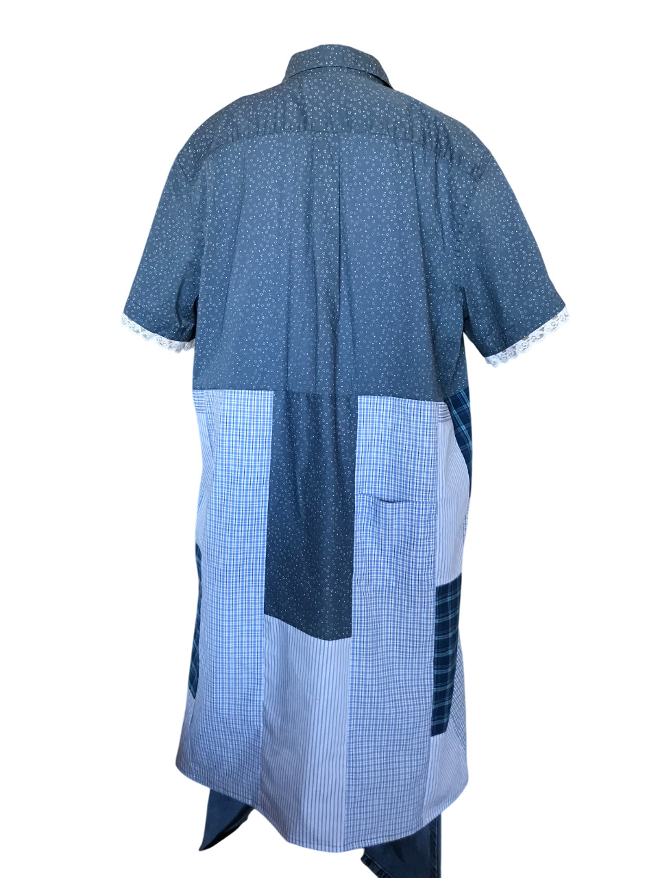 Upcycled Boho Button-Down Duster, Handmade Patchw… - image 8