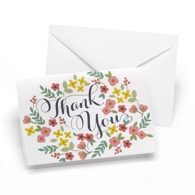 Hortense B. Hewitt Thank You Note Cards with Envelopes, 4.8'' x 3.5'' (Folded S...