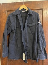 Bulwark Excel FR Flame Resistant Work Shirt Men's Large Navy Blue