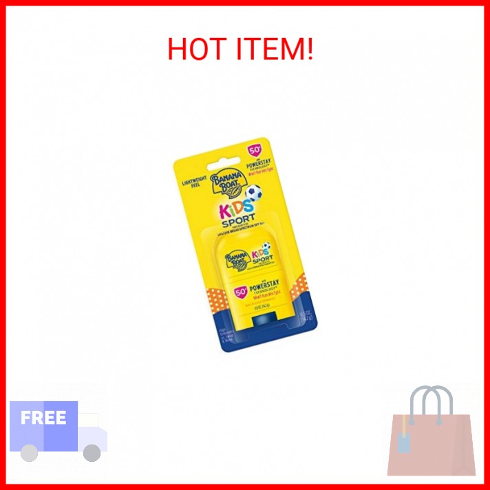 Banana Boat Kids Sport Sunscreen Stick SPF 50 Travel Size 0.5oz