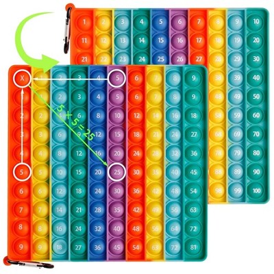 Pop It Fidget Spielzeug 2 in 1 Multiplizieren Zahlen Bubble Lernspielzeug
