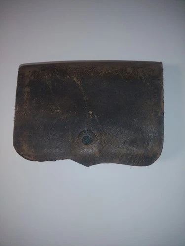 Civil War Era Pistol Cartridge Box Black Leather Original