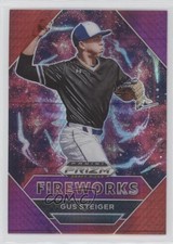 2020 Panini Prizm Draft Picks Fireworks Red & Purple Hyper Gus Steiger 1s8