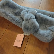 Kate Spade Neck Warmer with Ribbon Light Blue New Unused Tag