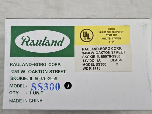 NEW RAULAND BORG NURSE CALL RESPONDER STAFF STATION SS300 - Picture 3 of 3