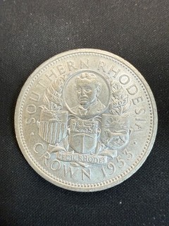 1953 Half Crown Südrhodesien Silber Lot 2531