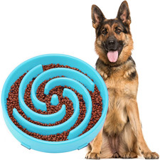 Slow Feeder Dogs Bowl for Large Medium Dogs,Anti-Gulping Pet Slower Food Feeding