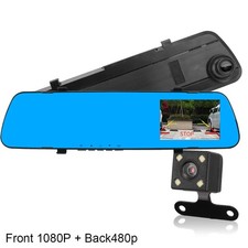 4.5inch Rearview Mirror Car DVR G-Sensor Dash Camera Driving Recorder Backup Cam