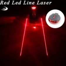 Cycling Bicycle Bike Rear Tail Safety Warning 5 LED 2 Laser Flashing Lamp Light