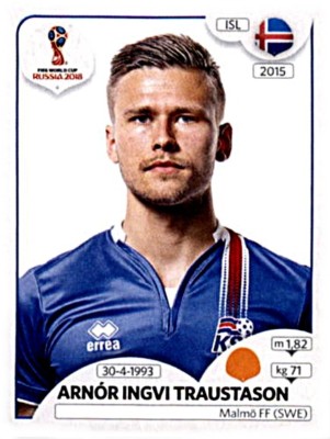 Panini Fifa World Cup 2018 Russia Sticker 305 Arnór Ingvi Traustason - Island