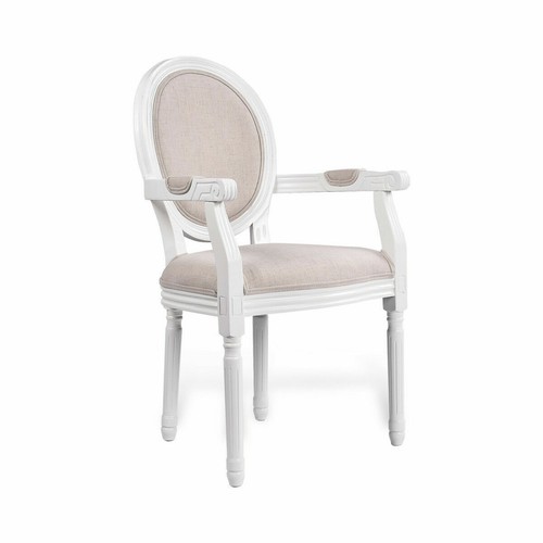 Set of 2 French Provincial Louis Style Upholstered Dining Armchair Kitchen Chair - Picture 4 of 12