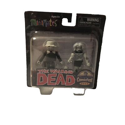 MINIMATES THE WALKING DEAD HALLOWEEN COMIC FEST 2012 DALE & WEIBLICHE ZOMBIEFIGUREN
