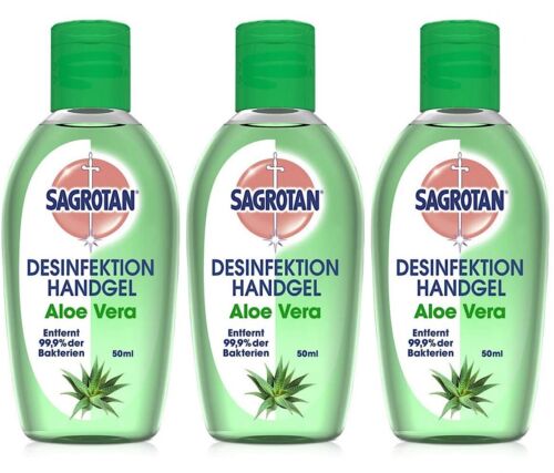 ✅ Sagrotan Desinfektion Handgel Aloe Vera Desinfektionsmittel für Hände 3x 50ml✅ - Bild 1 von 1