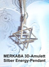 Merkaba-Anhänger 3D Silber Merkaba-Pendant Energy-Amulett Aura Harmony Radionik