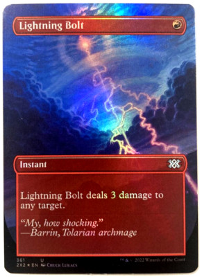 MTG Lightning Bolt (Borderless Foil) Double Masters 2022 361 LP | eBay