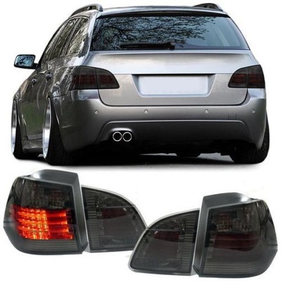 All Smoked LED Rear Lights Lamps for The BMW E61 5 Series Estate 
