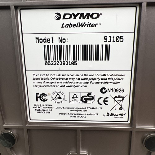 Dymo LabelWriter Duo Thermal Printer Model 93105 Label Maker WORKS NO CORD - Imagen 11 de 11