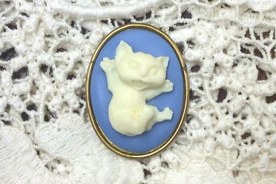 Cameo Happy Laughing Kitty Cat Cosplay Steampunk Sewing Button Pendant CAM28