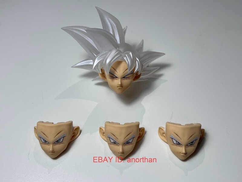 Custom 1/12 Son Goku Ultra Instinct Pearlescent White Head Sculpt