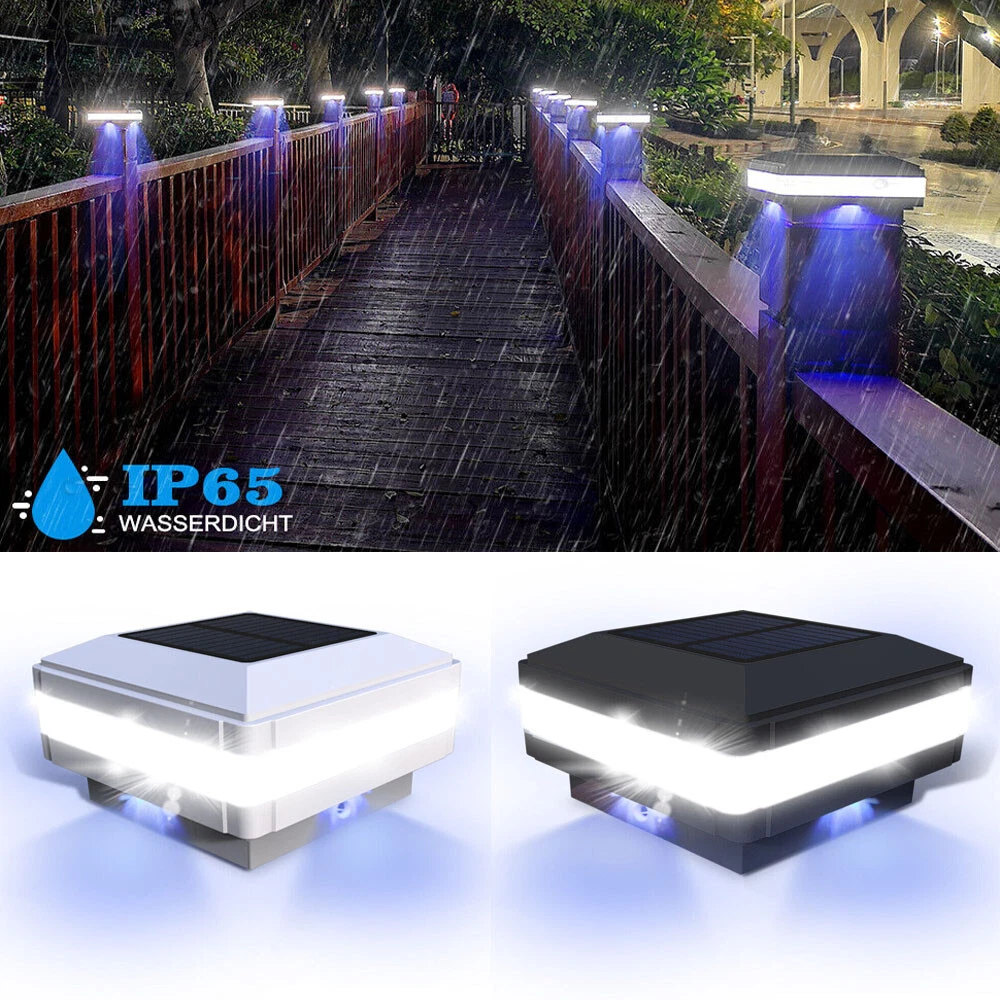 Solar powered garden lights sale post cap light