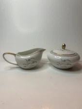 VINTAGE JYOTO "ANDREA" PORCELAIN CREAM & SUGAR SET