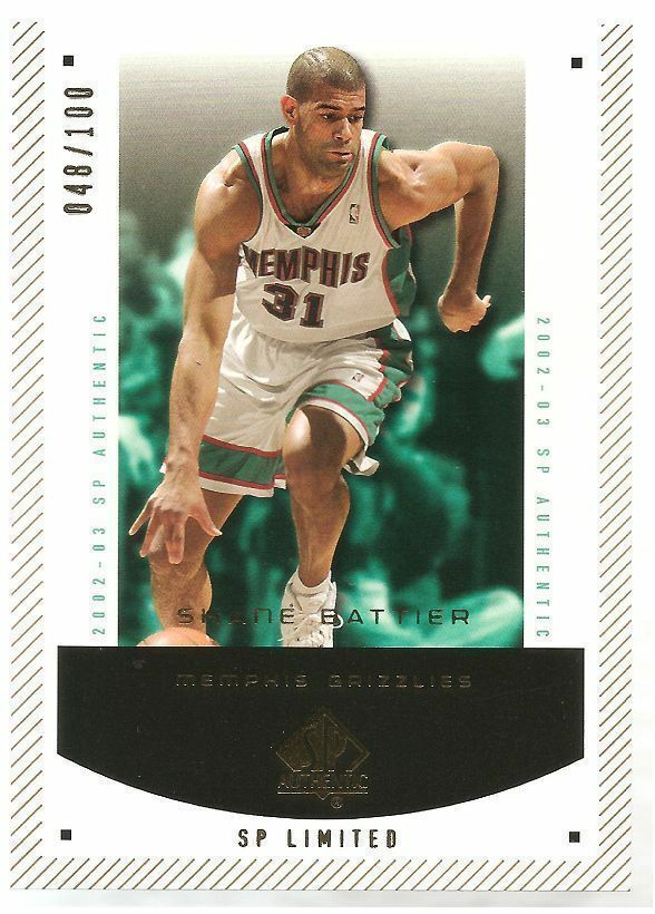 2002-03 SP AUTHENTIC SHANE BATTIER LIMITED #48/100 HEAT #42 | eBay