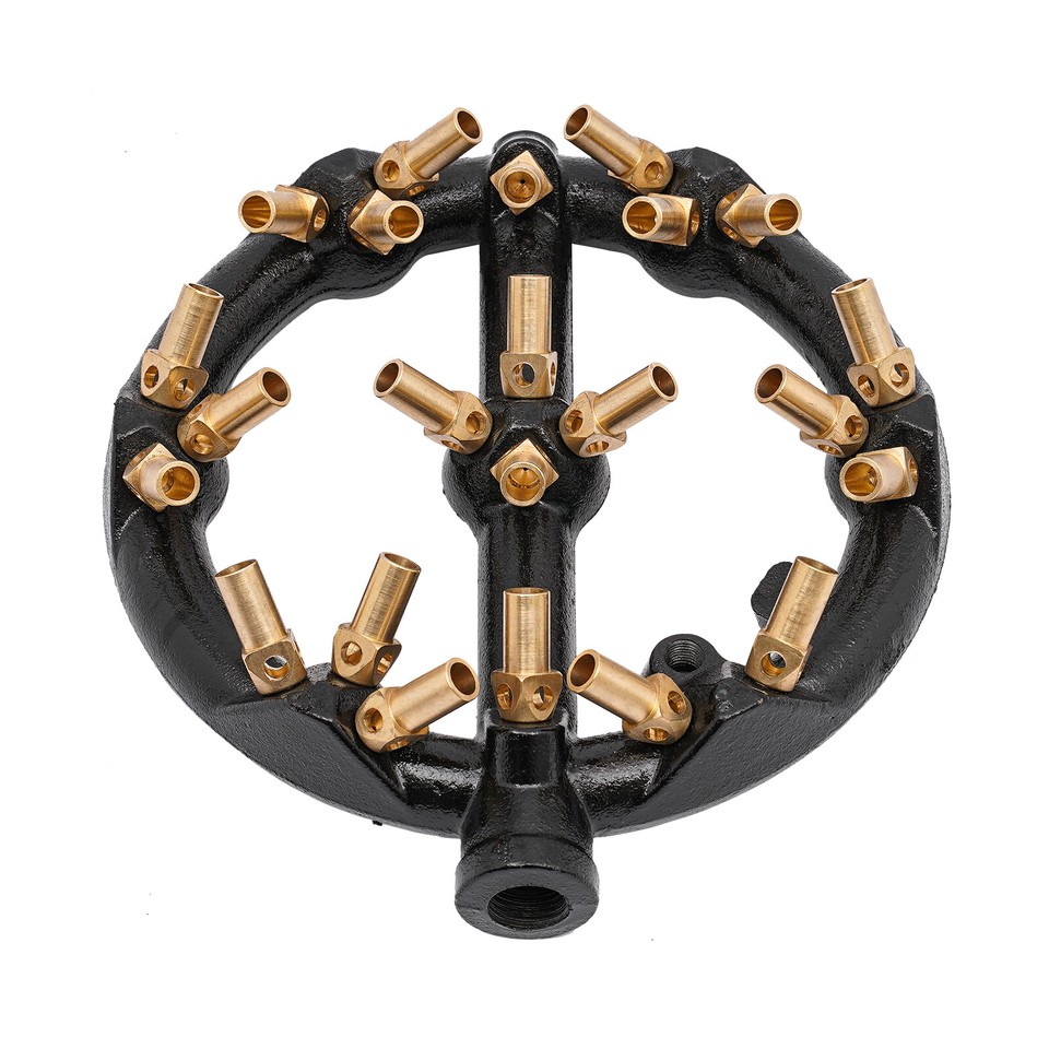 23 Tips Jet Burner Round Shape Natural Gas Jet Burner 240mm Cast Iron