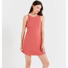 Urban Outfitters Mabel High Neck Empire Mini Dress - Salmon Size 0
