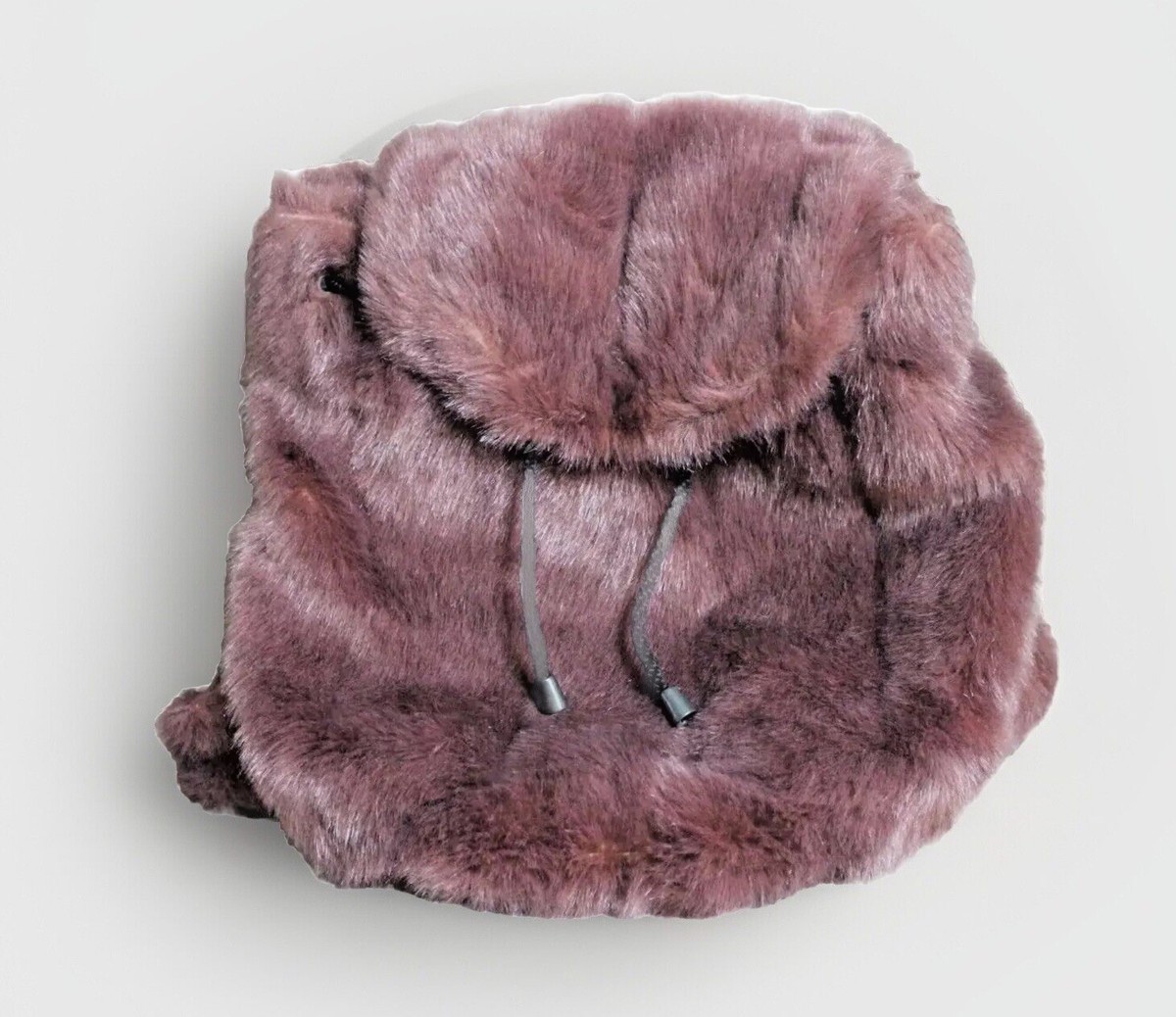 La Maison De La Fausse Fourrure Paris Faux Fur Brown Backpack Bag 