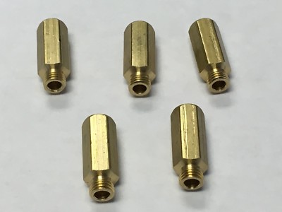 5 PACK HOLLEY QFT AED CARBURETOR BRASS MAIN JET EXTENSION 4150 4160 4500
