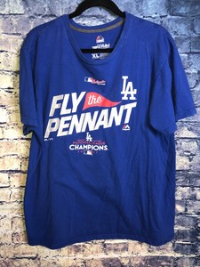 Blue Majestic Los Angeles Dodgers Fly The Pennant 17 Nlc T Shirt Xl Free Ship Ebay