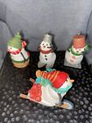 2000 Hallmark Race Down Mainstreet Snowmen of Mitford Set of 4