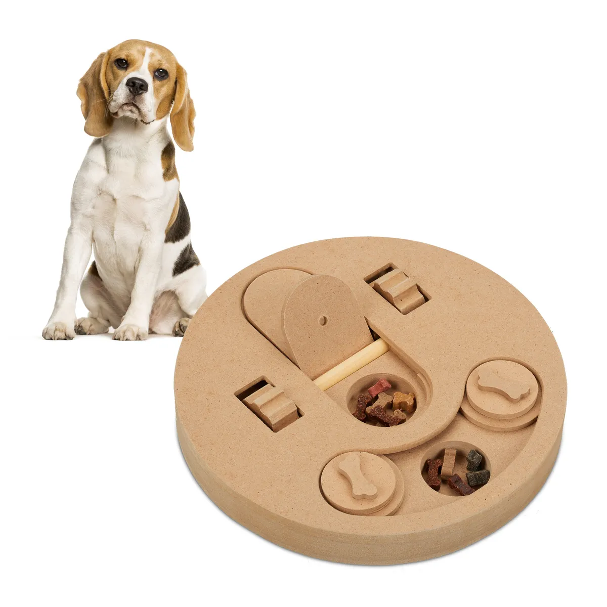 Dog activity toy puzzle gioco interattivo attivazione mentale cani gatti  legno