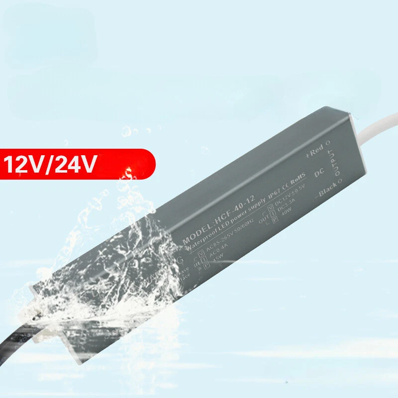 AC 110V/220V TO DC 12V/24V Waterproof IP67 LED Driver 10W 400W 150W Power Supply - Image 4 of 4