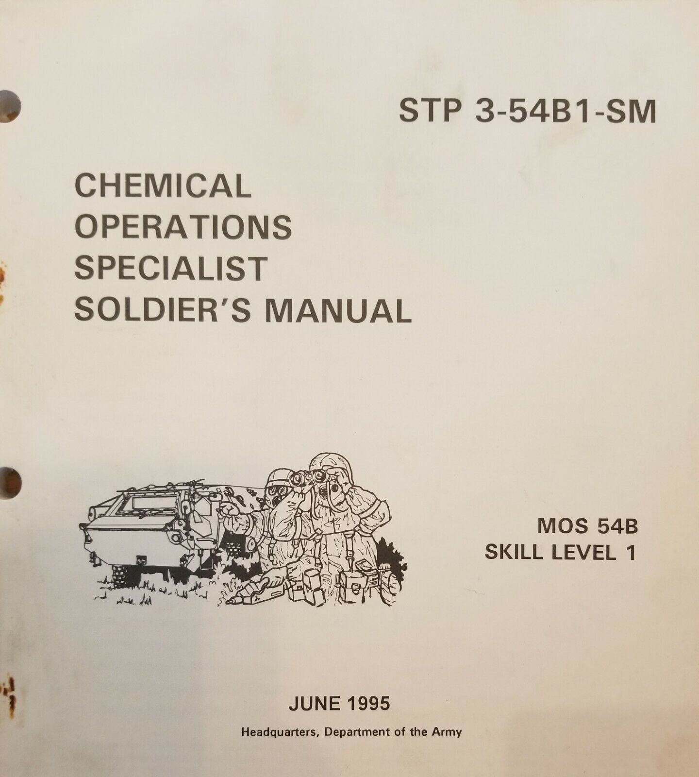 STP 3-54B1-SM Chemical Operations Specialist Soldier's Manual, MOS 54B SL1 1995