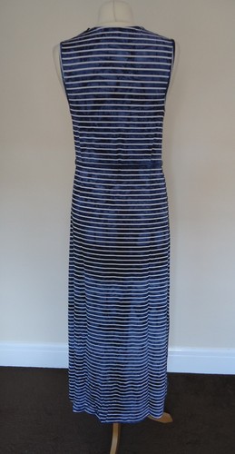 BON PRIX NAVY STRIPE JERSEY MAXI DRESS SIZE S OR UK 8 - 10 NEW - Picture 4 of 4