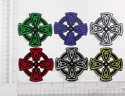 Iron On Patch Applique - Celtic Cross Symbol *Colors* 3'' (75mm)