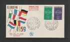 France 1959 SG1440-1 2v FDC (Paris Philatelic Exhibition)- Europa