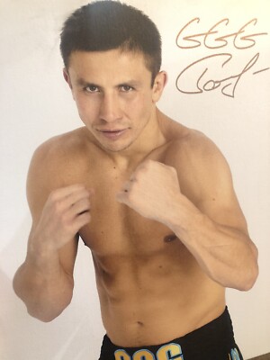 ゲンナジーゴロフギン直筆サイン入り超大型写真… Gennady Golovkin 'GGG' Boxing Signed 20 X 16 On Canvas Photo