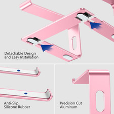 LS03 Aluminum Laptop Stand, Ergonomic Detachable Computer Stand, Notebook Hol...
