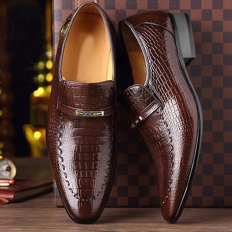 2023 New men's casual shoes classic pu comfortable business dress shoes
