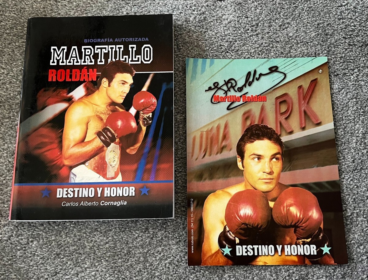 Juan Domingo MARTILLO ROLDAN BOXING BOOK Signed to Bob Arum