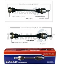 For BMW 325i E46 E85 Pair Set of Rear Left+Right Axle Shaft Assemblies SurTrack